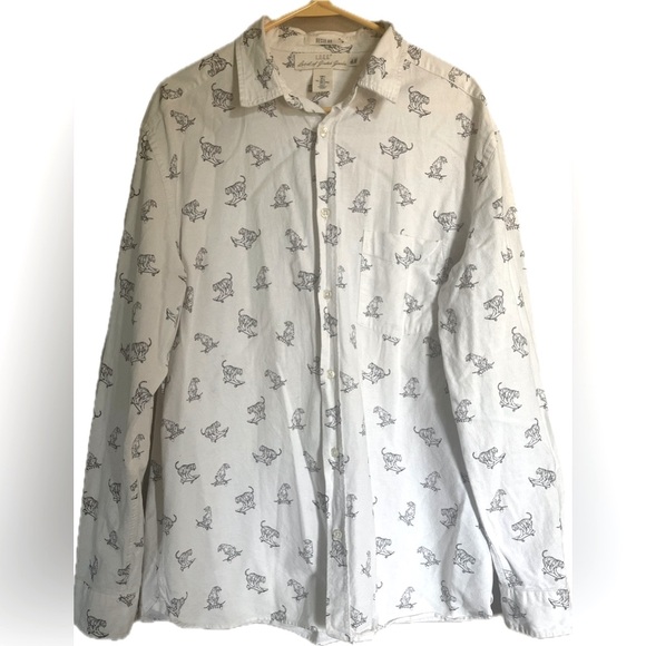 H&M Other - H&M Label of Graded Goods (LOGG) Tiger Print Button Down Shirt. Mens Size Large